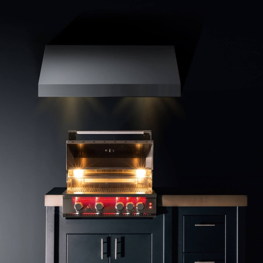 TRUEFLAME Built In Gas Stainless Steel Grill With 3 To 5  Built In Burners (SAK30587) SAKSBY - Open Grill View 
