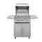 TrueFlame E Series Built-In Stainless Steel Gas Freestanding Grill With Side Shelves (SAK96473) SAKSBY - 25" Open Cover View
