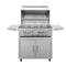 TrueFlame E Series Built-In Stainless Steel Gas Freestanding Grill With Side Shelves (SAK96473) SAKSBY - 32" Open Cover View