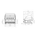 TrueFlame E Series Built-In Stainless Steel Gas Grill With 3 To 4 Burners (SAK13784) SAKSBY - 25" Dimensions View