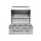 TrueFlame E Series Built-In Stainless Steel Gas Grill With 3 To 4 Burners (SAK13784) SAKSBY - 25" Open Cover View