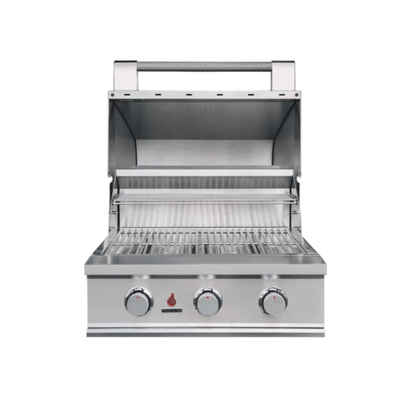 TrueFlame E Series Built-In Stainless Steel Gas Grill With 3 To 4 Burners (SAK13784) SAKSBY - 25" Open Cover View