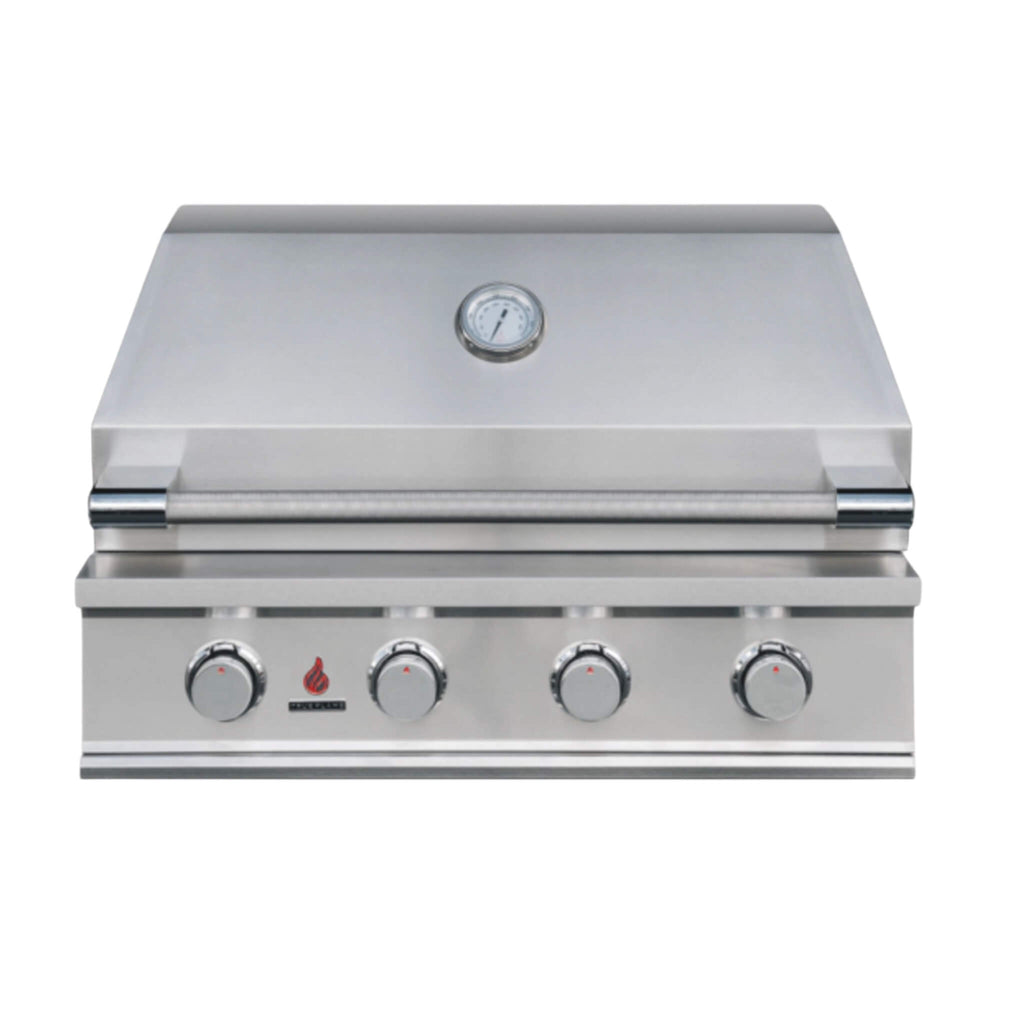 TrueFlame E Series Built-In Stainless Steel Gas Grill With 3 To 4 Burners (SAK13784) SAKSBY - 32" Close Cover View