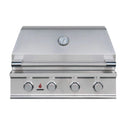 TrueFlame E Series Built-In Stainless Steel Gas Grill With 3 To 4 Burners (SAK13784) SAKSBY - 32" Close Cover View