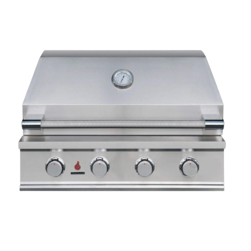 TrueFlame E Series Built-In Stainless Steel Gas Grill With 3 To 4 Burners (SAK13784) SAKSBY - 32" Close Cover View