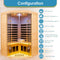 Premium 2-Person Corner Space Infrared Wooden Sauna Room With Bluetooth Speakers, 1600W (SAK81524)