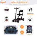 Ultra Lightweight 4-Wheel Folding Mobility Scooter With Remote For Adults And Elderly (SAK58976) - Saksby Wholesale - Product Features