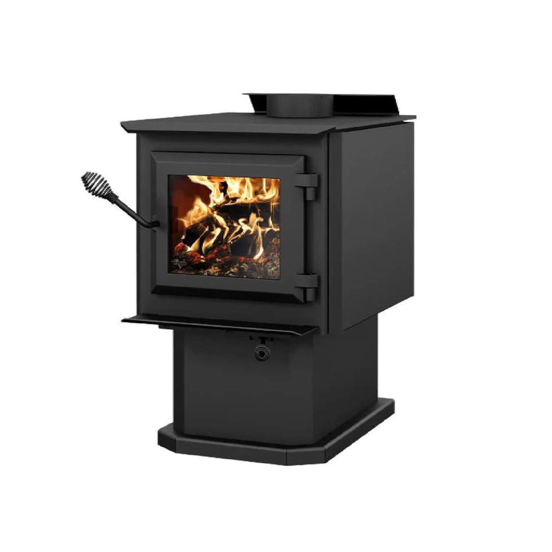 VENTIS Small Wood Direct Vent Wood Stove On Pedestal With Blower (SAK35042)