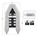 Virtue US 10FT 4-Person Heavy-Duty Inflatable Dinghy Transom Sport Tender Boat (SAK98153) - Saksby Wholesale - Dimensions