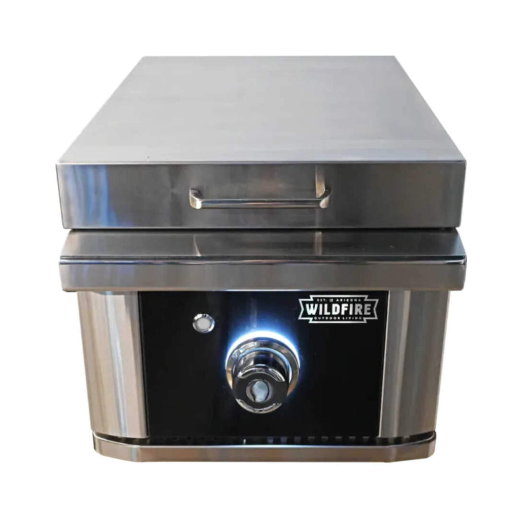 Wildfire Outdoor Living 15" Wide 17K BTU Ranch Pro Stainless Steel Griddle (SAK19684) - Saksby Wholesale - Front View