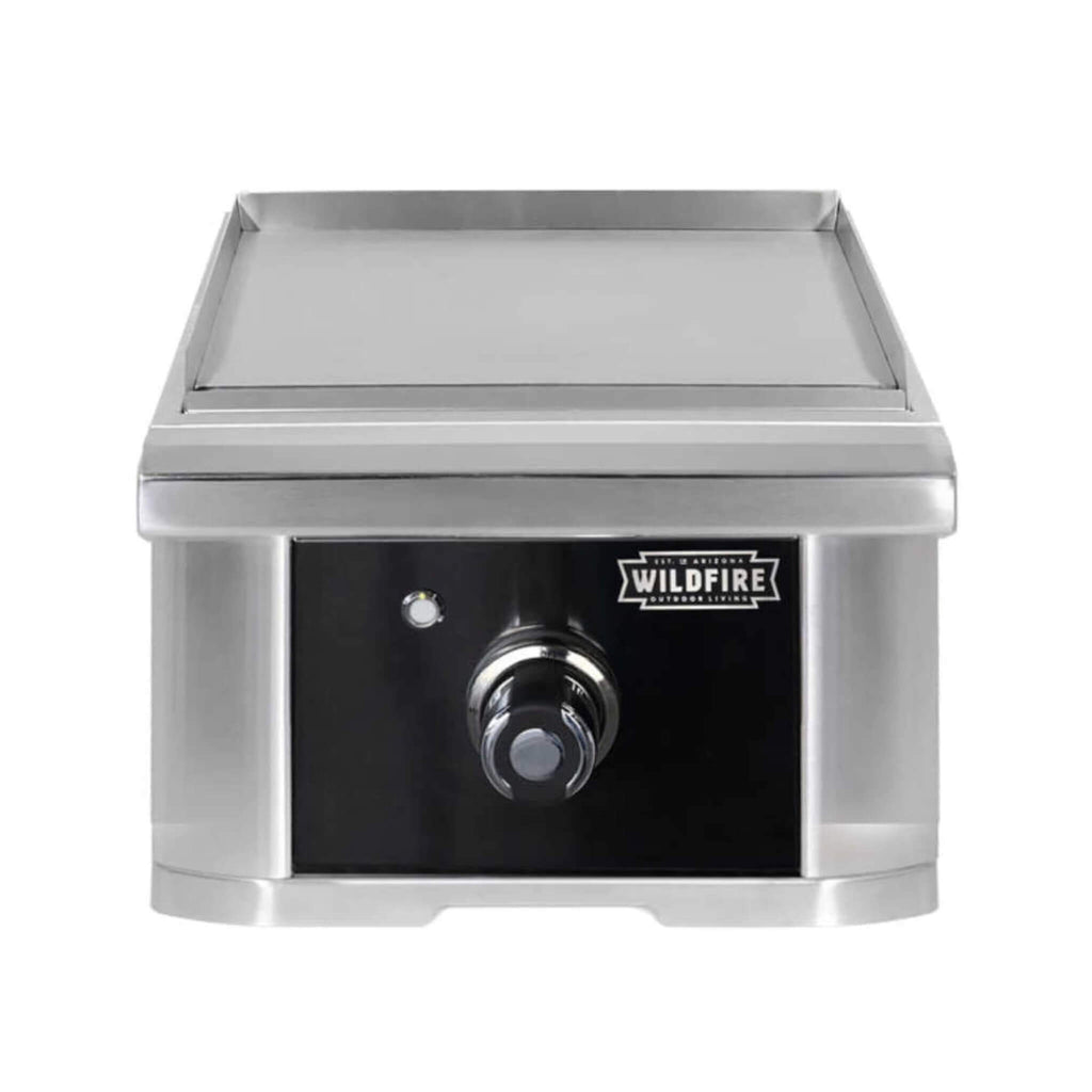 Wildfire Outdoor Living 15" Wide 17K BTU Ranch Pro Stainless Steel Griddle (SAK19684) - Saksby Wholesale - Without Lid View