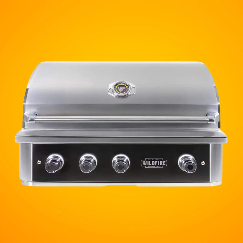 Wildfire Outdoor Living Ranch Pro 304 Stainless Steel Natural Gas Grill 36 Wf Pro36g Rh Ng 95261370 On Orange Background