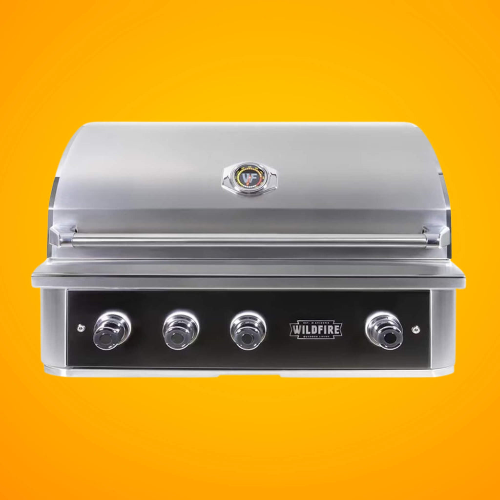 Wildfire Outdoor Living Ranch Pro 304 Stainless Steel Propane Gas Grill 36 Wf Pro36g Rh Lp 91528436 On Orange Background