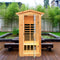 1-Person Ultra Low EMF Outdoor FAR Infrared Heat Hemlock Wood Personal Home Spa Sauna, 1560W (93728461) - Front View