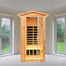 1-Person Ultra Low EMF Outdoor FAR Infrared Heat Hemlock Wood Personal Home Spa Sauna, 1560W (93728461) - SAKSBY.com - Saunas - SAKSBY.com