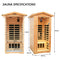 1-Person Ultra Low EMF Outdoor FAR Infrared Heat Hemlock Wood Personal Home Spa Sauna, 1560W (93728461) - Measurement View