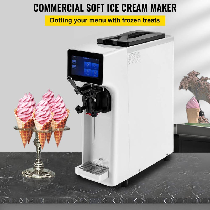 1000W Commercial Home Soft Serve Frozen Yogurt Ice Cream Maker Machine, 4.5L Demonstration View