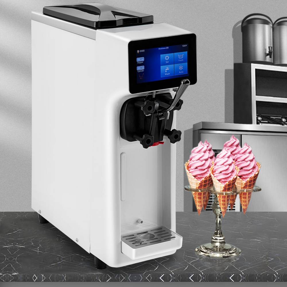 1000W Commercial Home Soft Serve Frozen Yogurt Ice Cream Maker Machine, 4.5L Demonstration View