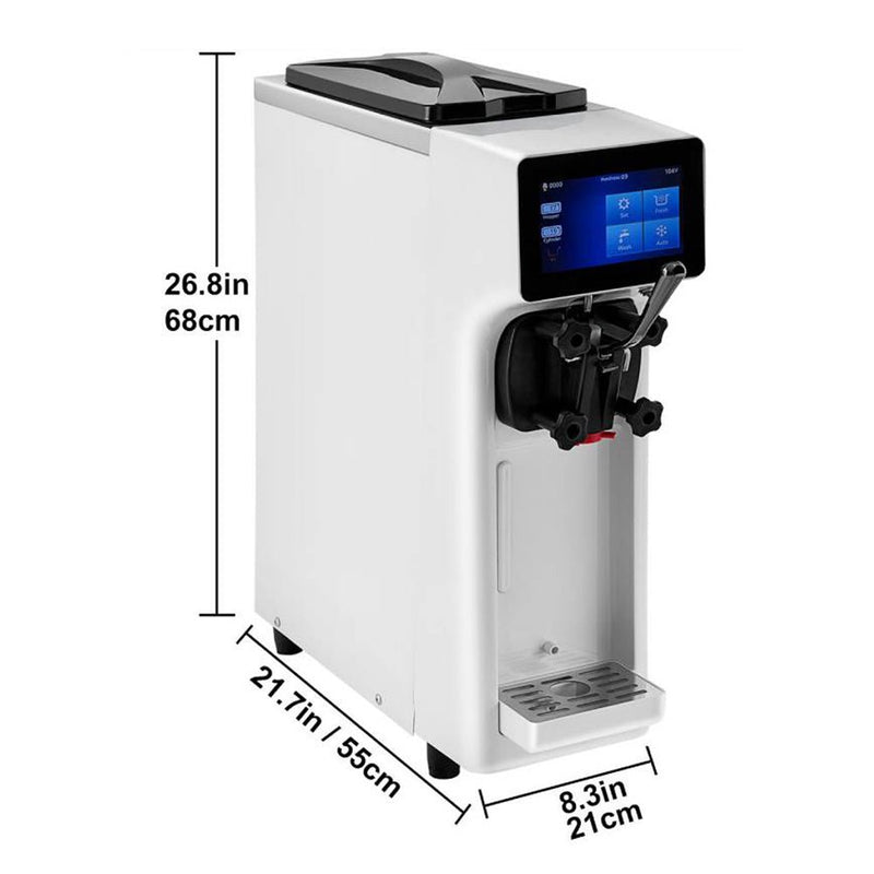 1000W Commercial Home Soft Serve Frozen Yogurt Ice Cream Maker Machine, 4.5L Measurement View