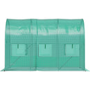 10FT Large Walk-In Outdoor Portable Plastic Greenhouse W/ Windows, (10 x 7 x 7)' (91032130) - SAKSBY.com -Side View