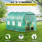 10FT Large Walk-In Outdoor Portable Plastic Greenhouse W/ Windows, (10 x 7 x 7)' (91032130) - SAKSBY.com - Side View