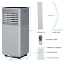 10K BTU Portable Room Air Conditioner Unit With Dehumidifier And Fan Mode (91630782) - SAKSBY.com - Zoom Parts View