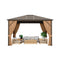 [10x12FT] Premium Outdoor Hardtop Patio Gazebo W/ Galvanized Steel Top & Aluminum Frame (SAK74065) - Saksby Wholesale - Front View