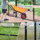 [10X14FT] Premium Outdoor Polycarbonate Greenhouse With Aluminum Frame And Double Swing Doors (SAK23168) - Saksby Wholesale - Product Parts Features