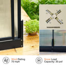 [10X14FT] Premium Outdoor Polycarbonate Greenhouse With Aluminum Frame And Double Swing Doors (SAK23168) - Saksby Wholesale - Wind And Snow Resistant