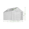 [10x16FT] Extra Large Heavy Duty Backyard Polycarbonate Aluminum Greenhouse With Sliding Doors And Vents (SAK97526) - Saksby Wholesale - Product Dimensions