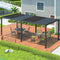 [10x19FT] Premium Full Aluminum Patio Outdoor Louvered Pergola With Adjustable Hardtop Roof SAK86352 Saksby - Lifestyle Image
