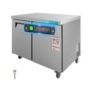 12.9 Cu.Ft 2-Door 48-Inch Commercial Stainless Steel Worktop Undercounter Refrigerator (SAK26049) - Saksby Wholesale - Digital Display View