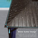 [12X20FT] Heavy-Duty Outdoor Backyard Hardtop Gazebo With Netting And Curtains (SAK18352)  - Saksby Wholesale - Water Gutter Design