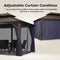 12 x 20' Heavy Duty Outdoor Backyard Hardtop Gazebo With Netting And Curtains, (97418352) - SAKSBY.com - Canopies & Gazebos - SAKSBY.com
