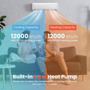 12000 BTU Mini Split Wall Mounted Air Conditioner & Ductless Heater W/ 5 Operation Modes (SAK53842) - Saksby Wholesale - Temperature View