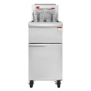 120K BTU Commercial Stainless Steel Gas Powered Floor Deep Fryer With Baskets, 50-55 LBS Front View