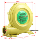 1.25HP Air Blower Pump Fan For Inflatable Bounce Houses, 950W - SAKSBY.com - Inflatable Bouncer Accessories - SAKSBY.com