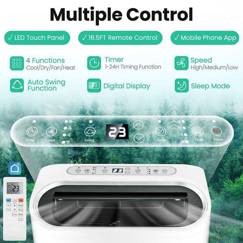 12K BTU Portable Freestanding AC Unit With Remote & App Control (93471825) - SAKSBY.com - Air Conditioners - SAKSBY.com
