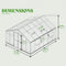 [12x13.5FT] Premium Extra Large Outdoor Aluminum Poylcarbonate Greenhouse With Quick Connect Fitting Sak63725 Saksby - Dimensions