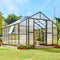 [12x13.5FT] Premium Extra Large Outdoor Aluminum Poylcarbonate Greenhouse With Quick Connect Fitting Sak63725 Saksby - Lifesyle Image