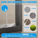 [12X20FT] Premium Heavy-Duty Outdoor Canopy Garage Shelter With Galvanized Metal Roof (SAK91523) - Saksby Wholesale - Anchor Kits Features View