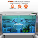 12.9 Cu.Ft 2 Door Commercial Stainless Steel Worktop Undercounter Refrigerator, 48" (SAK13725) - Saksby Wholesale - Storage View