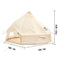 13FT Outdoor Glamping Yurt Teepee Canvas Camping Bell Family Waterproof Tent W/ Stove Jack - Measurement View