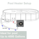 14,8KBTU Premium Above Ground Swimming Pool Heater Pump (SAK97584) - Saksby Wholesale - Set Up View