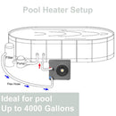 14,8KBTU Premium Above Ground Swimming Pool Heater Pump (SAK97584) - Saksby Wholesale - Set Up View