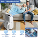 14,000 BTU Portable Air Conditioner Heater Dehumidifier Fan W/ Remote Control (98367014) - Demonstration View