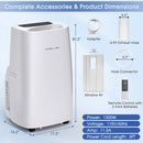 14,000 BTU Portable Air Conditioner Heater Dehumidifier Fan W/ Remote Control (98367014) - SAKSBY.com - Air Conditioners - SAKSBY.com