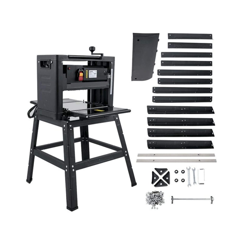 15AMP Heavy Duty Electric Thickness Planer Benchtop W/ Stand, 13" (SAK22701) - Saksby Wholesale - Complete Materials