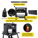 15AMP Heavy Duty Electric Thickness Planer Benchtop W/ Stand, 13" (SAK22701) - Saksby Wholesale - Design Details