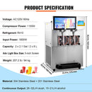 Commercial 16L 1155W Double Frozen Margarita Ice Slushie Drink Maker Machine (SAK95281) - Saksby Wholesale - Specifications
